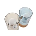 Miniatyrbillede 4 af 4: tofarvet lysestage i voksglas 13 x 13 x 21 cm (2 enheder)