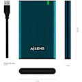 Miniatyrbillede 4 af 5: Eksternt kabinet til 2,5" SATA A USB 3.0/USB3.1 GEN1 harddisk - AISENS - ASE-2525PB - Pacific Blue