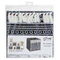 Miniatyrbillede 3 af 3: Opbevaringsboks til stofmøbler 31x31 cm - FEM - Etnisk - Sort - PP/KARTON - Plast/Harpiks Svart