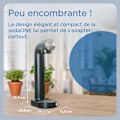 Pikkukuva 5 / 6: BRITA soodakone - SodaONE Musta - 1 Pullo 1L ja 1 CO2-sylinteri mukana