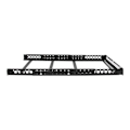 Miniatyrbillede 2 af 3: Universal faste skinner til 1U 19" serverrack - STARTECH - Justerbar dybde - 25 kg Maks.