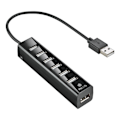Miniatyrbild 1 av 4: NGS IHUB7 TINY - 7-portars USB 2.0 Hub med 5V-1A strömadapter, universellt kompatibel, "Plug and Play"