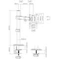 Miniatyrbild 2 av 2: Monitorstöd - TM ELECTRON - ARTIKULERAD - Material av bästa kvalitet - Interiör