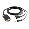 Pikkukuva 3 / 4: GEMBIRD A-HDMI-VGA-03-10 VIDEOKAAPELI JA ADAPTEERI 3 M HDMI + 3.5MM VG