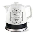 Miniatyrbillede 1 af 4: Elektrisk keramisk kedel 1L Maestro Base 360 grader automatisk sluk 220-240V, ~50Hz, 1000W Keramik hvid vit svart