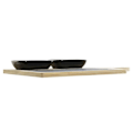 Miniatyrbillede 3 af 3: Forretterbræt - Bambus - Skifer - 33x19 cm - Naturlig og sort farve - Rektangulær Natur, svart
