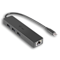 Miniatyrbillede 2 af 3: USB-C Hub - I-TEC - SLIM HUB - 3 USB 3.0 Porte - Gigabit Ethernet - Indbygget USB-C 3.1 Kabel