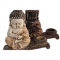 Pikkukuva 2 / 2: koristehahmo 22 x 8,2 x 23 cm punainen beige oriental buda (4 kpl)