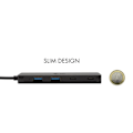 Pikkukuva 1 / 3: USB Hub - i-Tec - C31HUBMETAL2A2C - Musta - Liitä ja käytä - 2 Ports USB A 3.2 Gen 1