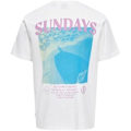 Pikkukuva 2 / 2: T-paita - ONLY & SONS - Onskye Reg Photo SS Tee - Puuvilla - Lyhyet hihat - Pyöristetty kaulus Cloud Dancer/Print: Söndagar jag