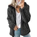 Miniatyrbillede 1 af 2: MISSMAO Plys frakke til kvinder efterår-vinter sort Svart XXXXXL