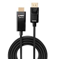Miniatyrbild 2 av 2: LINDY Aktiv DisplayPort till HDMI-kabel med HDR 1m Svart