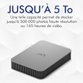 Miniatyrbild 3 av 3: LaCie Mobile Drive Moon Silver USB-C STLP1000400 Extern hårddisk - 1TB