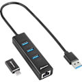 Miniatyrbillede 1 af 3: USB-hub - SHARKOON - - 3 porte - USB 3.2 Gen 1 - Aluminium