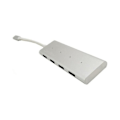 Miniatyrbillede 1 af 2: CoolBox COO-HUC4U3 USB-hub Hvid - 4 porte - BC1.2 hurtigopladningsunderstøttelse - Aluminiumscover