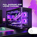 Miniatyrbillede 4 af 4: Gaming Micro-ATX Kabinet - MARS GAMING - MC-FUSIONM - Buet Glas - Væskekøling - Dobbelt Kammer