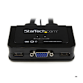 Pikkukuva 2 / 4: 2-porttinen USB VGA KVM-kytkin - STARTECH - KVM-kytkin - USB-virtalähteellinen - Musta
