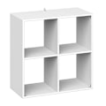 Miniatyrbillede 1 af 3: 4 rums hylde - L 67,6 x D 32 x H 67,6 cm - Træ - Hvid Vit