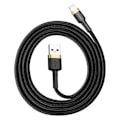 Pikkukuva 3 / 6: Câble 1,5A 1M USB vers Lightning Tressé Baseus Cafule, or-noir CALKLF-BV1 yhteensopiva iPhone 6 7 8 Plus XS XR 11 12 13 kanssa