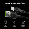 Miniatyrbillede 2 af 3: Green Cell GC Ray USB - Lightning Kabel 120cm til iPhone, iPad, iPod, Hvid LED, hurtig opladning
