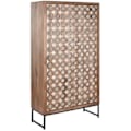 Miniatyrbillede 1 af 2: Garderobe - HOME ESPRIT - Brun Sort Sølv - 90 x 38 x 170 cm - 2 døre - Træ Flerfärgad
