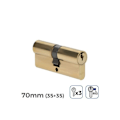 Miniatyrbillede 1 af 2: Dør-cylinder - GENERISK - 70mm - Kort kam R13 - 5 sikkerhedsnøgler - Indbygget
