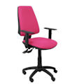 Miniatyrbillede 1 af 2: Ergonomisk kontorstol med synkromekanisme og justerbar højde - Sæde og ryg betrukket med lignende pink læder (ARMS