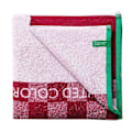Pikkukuva 3 / 4: Rantaläppä BENETTON - Vaaleanpunaiset Neliöt Lapset - 70 x 140 cm - 100% Puuvilla - Lapsi Rosa