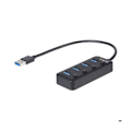 Miniatyrbillede 2 af 3: USB 3.0 Hub - StarTech.com - 4 Porte - Tænd/sluk-kontakter - UASP-support - Sort