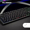 Miniatyrbillede 2 af 2: Mars Gaming MK023, TKL Gaming Keyboard, H-Mech Hybrid Technology, FRGB Rainbow Lighting, Anti-ghosting, Kompatibilitet