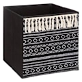 Miniatyrbillede 1 af 3: Opbevaringsboks til stofmøbler 31x31 cm - FEM - Etnisk - Sort - PP/KARTON - Plast/Harpiks Svart