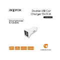 Miniatyrbillede 1 af 4: DOBBELT USB CIGAR LIGHTER ADAPTER 3.1A HVID APP