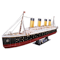 Miniatyrbillede 3 af 6: 3D-bådpuslespil - Titanic-modelsæt til konstruktion med LED, 3D-puslespil, skibsmodeller, samlespil, 266 stykker, 4 timers samling