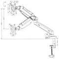 Pikkukuva 4 / 4: Työpöydän tukiteline 13 "-27" 8 kg Maclean MC-860 musta