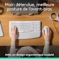 Pikkukuva 3 / 6: Ergonominen hiiri - langaton - Logitech - ERGO M575S - Valkoinen