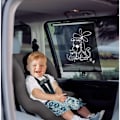 Miniatyrbillede 5 af 5: Vinduesrullevinder til bil - DREAMBABY - Dobbelt ansigt Zebra & Tiger Print - Justerbar 2stk