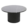 Miniatyrbillede 1 af 4: moderne sort træ, marmor 80 cm sofabord