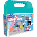 Miniatyrbild 1 av 3: Peppa Pig Progressive Puzzle - Set med 4 pussel - 12 till 25 bitar - Educa Flerfärgad