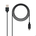 Pikkukuva 1 / 4: USB 2.0 - Nanocable - 2m - USB C - 2 x USB A - Uros-Uros - Musta