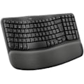 Pikkukuva 1 / 2: Langaton ergonominen näppäimistö - LOGITECH - Aaltonäppäimet - Grafiitti - Espanjalainen QWERTY