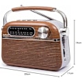 Pikkukuva 2 / 2: Kannettava Bluetooth-radio - KOOLTECH - Vintage - Langaton - Bluetooth - Hands-free mångfärgad