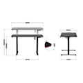 Miniatyrbillede 4 af 4: Bureau Assis Debout - HUZARO - HERO 8.2 - LED RGB - Ergonomisk - 120x60cm