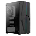 Pikkukuva 1 / 4: aerocool atx mid tower -kotelo aerocool mecha-g v1 rgb lasipaneelilla (musta)