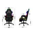 Pikkukuva 4 / 4: Peli tuoli - HUZARO - Force 4.7 RGB verkko - LannerSupportti - Jalkatuki - Pään tuki svart