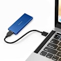 Miniatyrbillede 2 af 4: Qoltec ekstern SSD-harddisk - 51832 - M.2 SATA NGFF SSD-hus USB 3.0 Super hastighed 5 Gb/s 2 To Blå