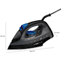 Miniatyrbillede 2 af 6: Dampfjernbørste med 7 funktioner 1800W Clatronic DB 3703 Sort/blå