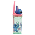 Pikkukuva 2 / 4: Kuppi - STITCH - 360ml - Integroitu pillillä - 3D-hahmo - Ilman BPA:ta Transparent, Rosa