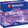 Miniatyrbillede 1 af 2: DVD+R Dobbeltlag VERBATIM - 8x - 8,5 GB - 240 minutter - Pakke med 5