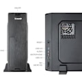 Miniatyrbillede 2 af 2: TOOQ TQC-3007U3C Slankt Micro-ATX/Mini-ITX etui med 500 W Micro-ATX/SFX strømforsyning inkluderet - Sort