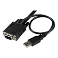 Pikkukuva 1 / 4: 2-porttinen USB VGA KVM-kytkin - STARTECH - KVM-kytkin - USB-virtalähteellinen - Musta